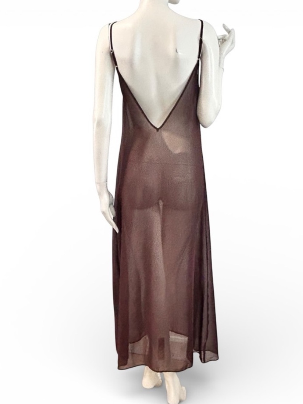 Zara Sheer Maxi Slip Dress NWOT Small - Picture 6 of 11